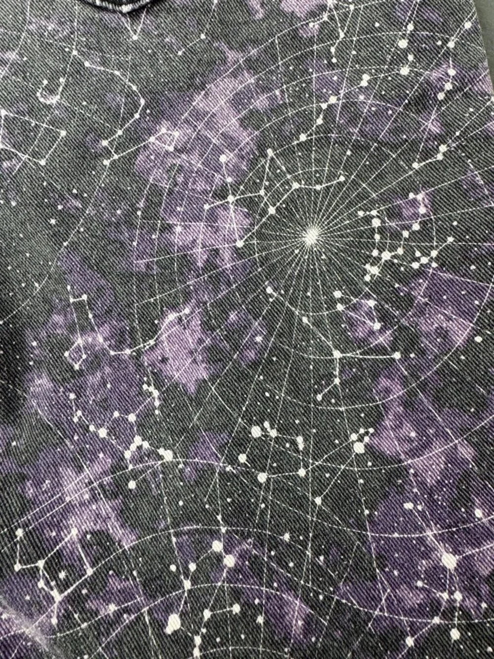 XXX RUDE Purple Constellation Skinny Shorts Size 28W X 13L Cotton Spandex